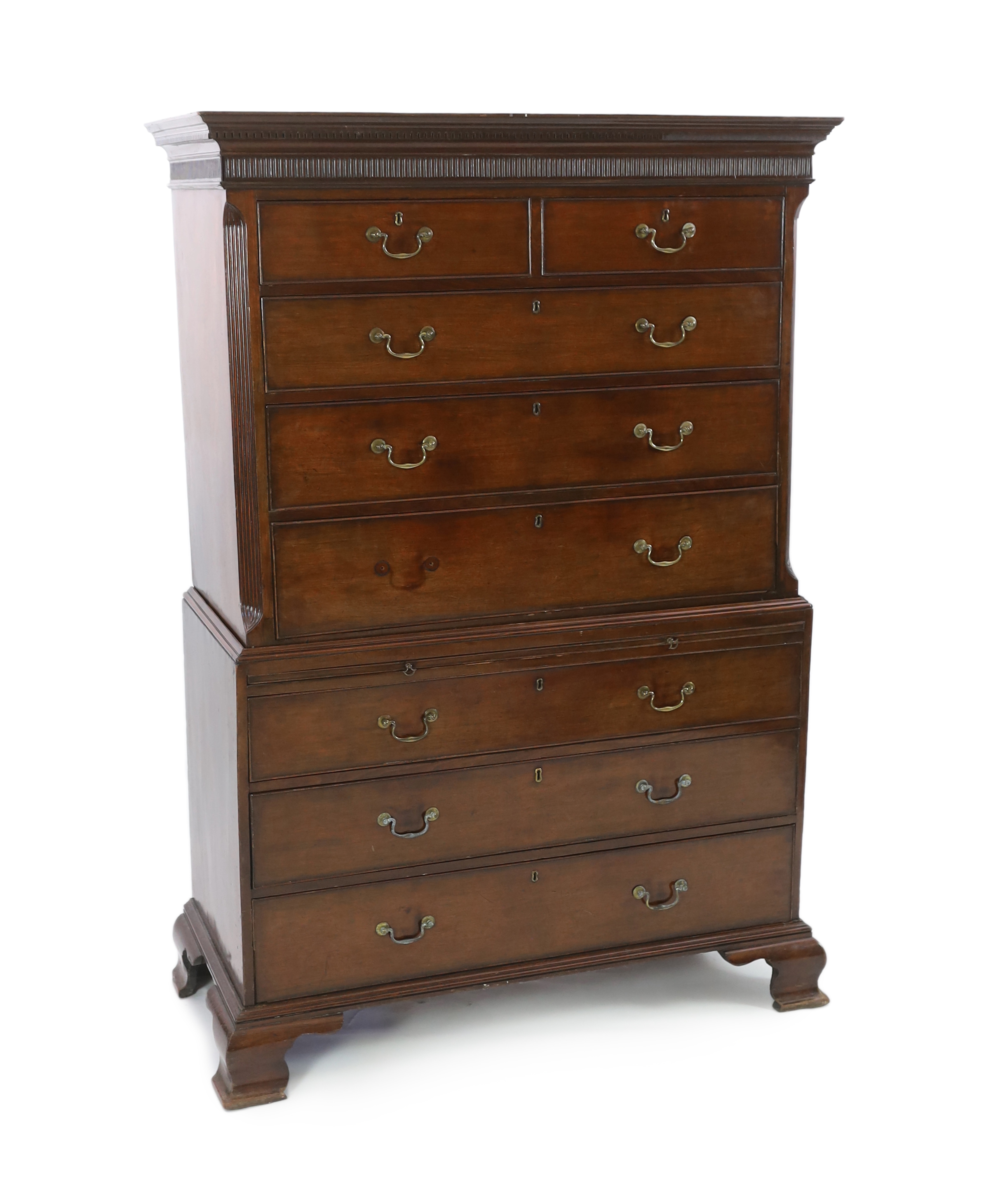 A George III mahogany chest on chest